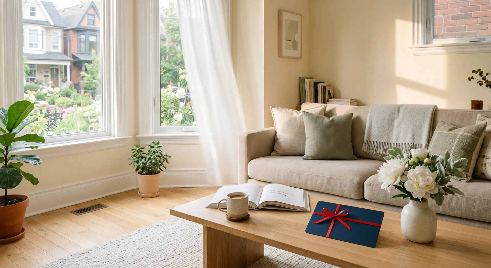 A bright, freshly cleaned Toronto living room