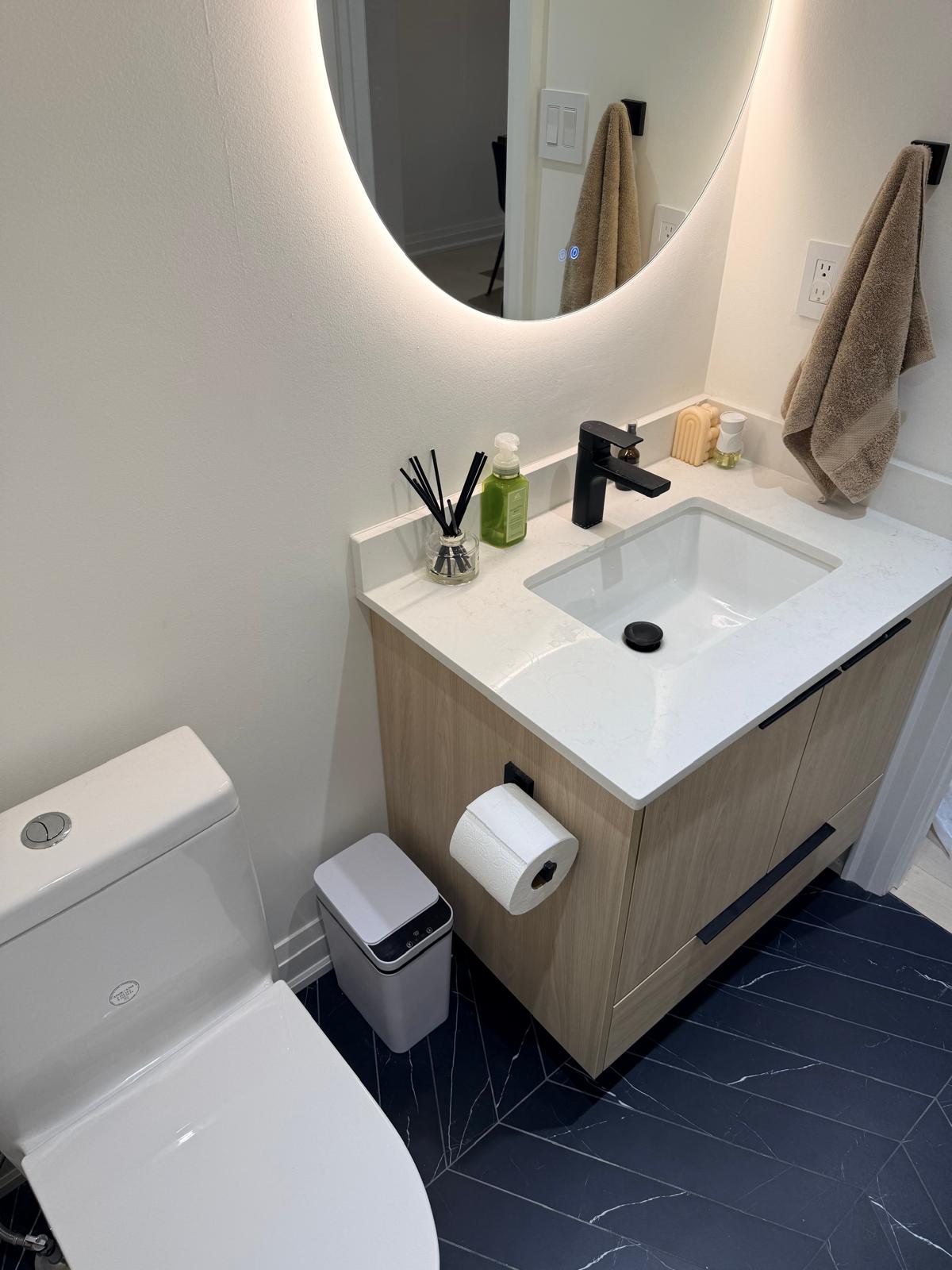 Powder Room after cleaning